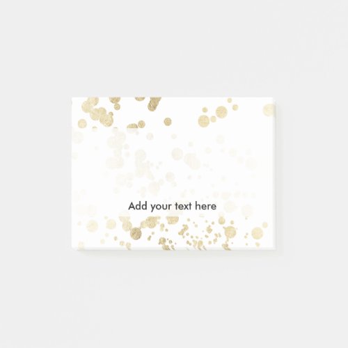 Trendy elegant faux gold modern confetti pattern post_it notes