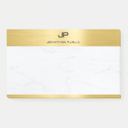 Trendy Elegant Gold White Marble Template Modern Post-it Notes
