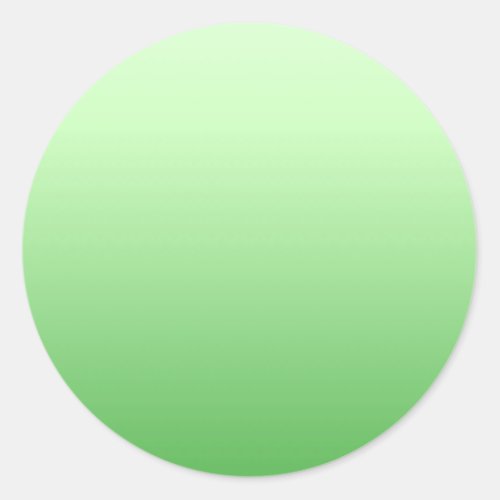 Trendy Elegant Green Color Blank Template Classic Round Sticker