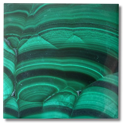 Trendy Elegant Green Malachite Crystal Stone Ceramic Tile