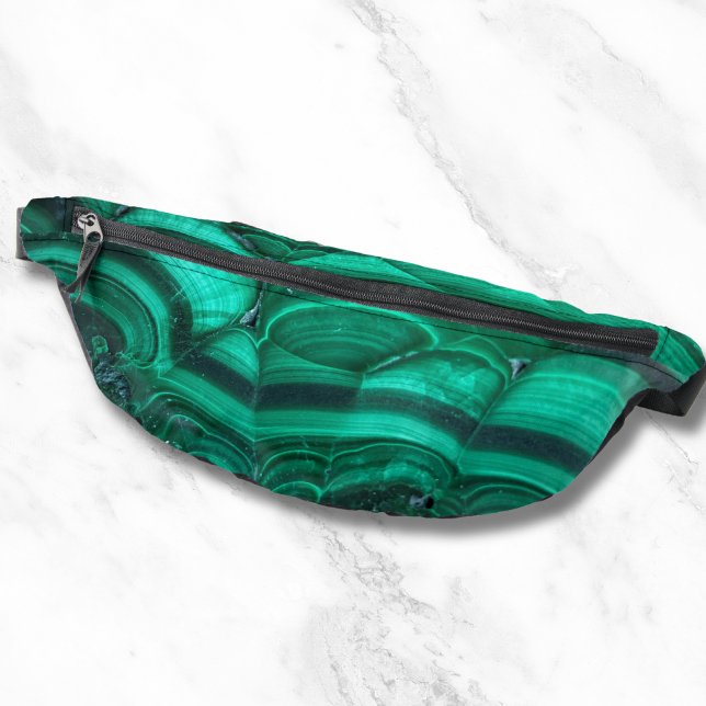 Trendy Elegant Green Malachite Crystal Stone Fanny Pack (Trendy Elegant Green Malachite Crystal Stone Fanny Pack)