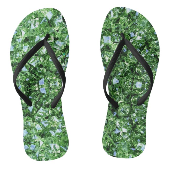 Trendy Elegant Green Stylish Holidays Flip Flops (Footbed)