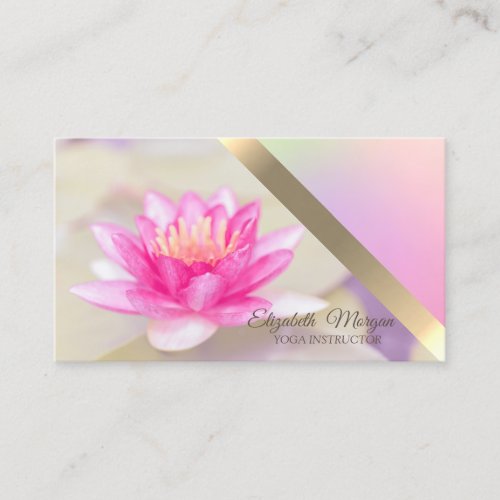 Trendy Elegant Lotus Flower Yoga Instructor  Business Card