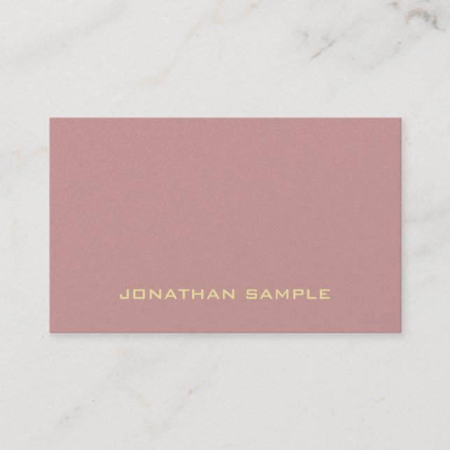 Trendy Elegant Minimalist Artistic Plain Luxury Business Card (Front)