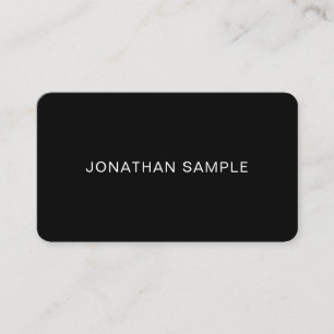 Trendy Elegant Minimalist B&W Modern Template Business Card