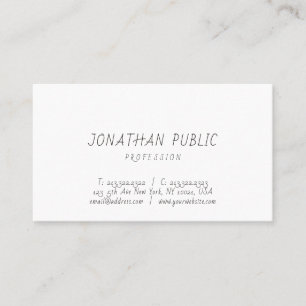 Trendy Elegant Minimalist Modern Professional Cool Business Card