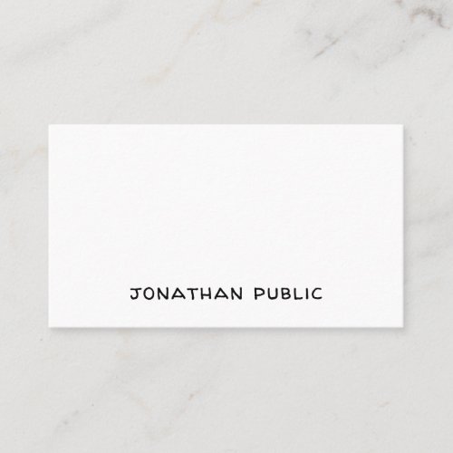 Trendy Elegant Minimalist Plain Professional Cool Business Card