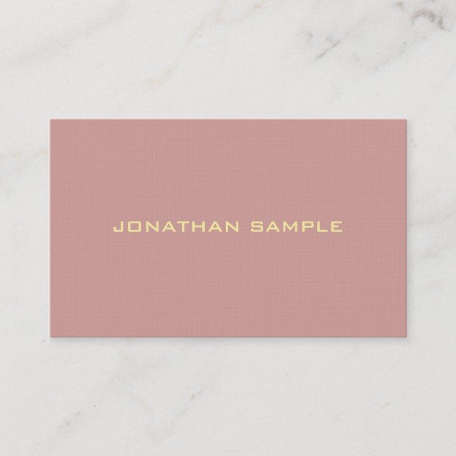 Trendy Elegant Minimalistic Artistic Plain Luxury Business Card (Front)