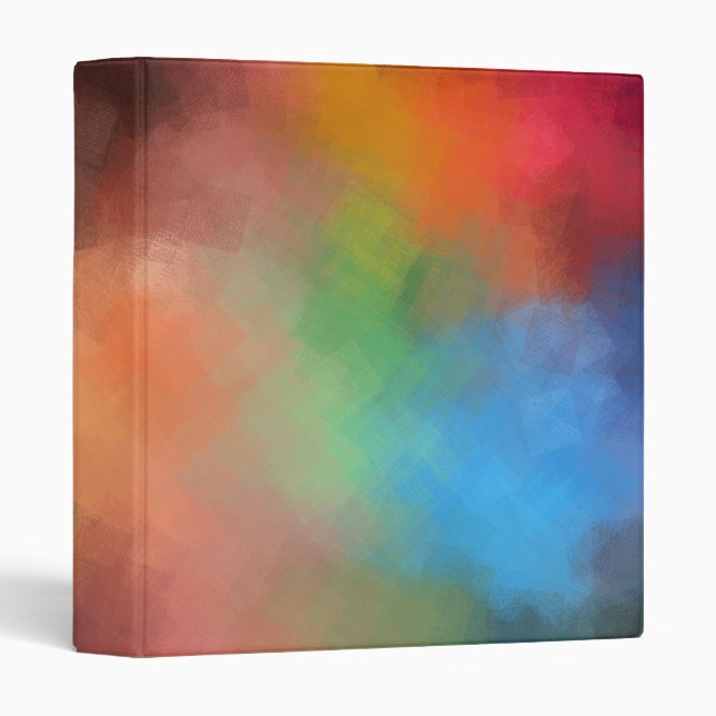Trendy Elegant Modern Abstract Art Template 3 Ring Binder (Front/Spine)