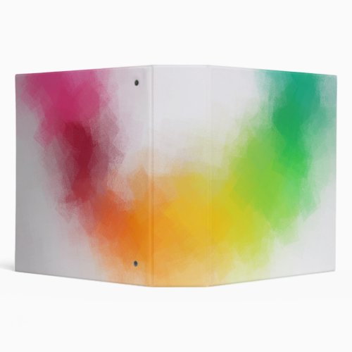 Trendy Elegant Modern Colorful Abstract Art 3 Ring Binder