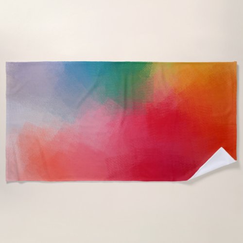 Trendy Elegant Modern Colorful Abstract Blank  Beach Towel
