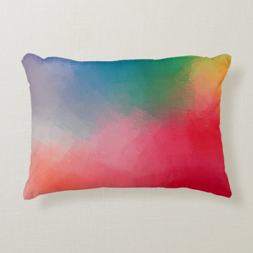 Trendy Elegant Modern Colorful Abstract Template Accent Pillow