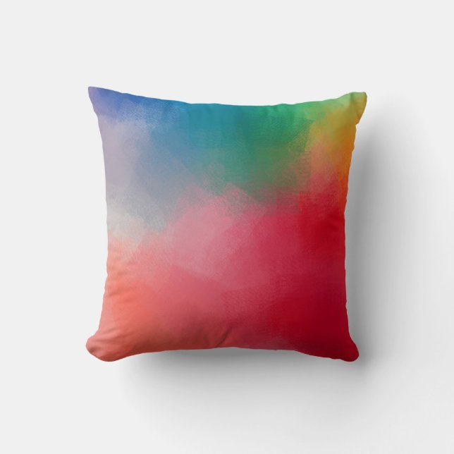 Trendy Elegant Modern Colorful Abstract Template Throw Pillow (Front)