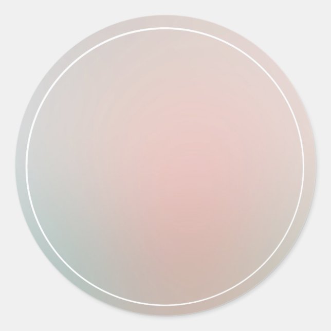 Trendy Elegant Modern Colorful Blank Template Classic Round Sticker (Front)