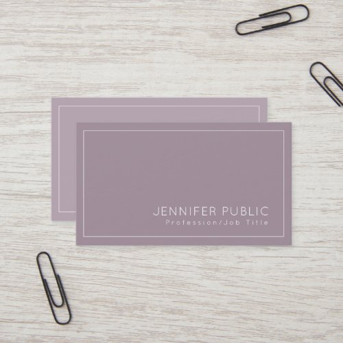 Trendy Elegant Modern Creative Plain Luxury Salon Business Card