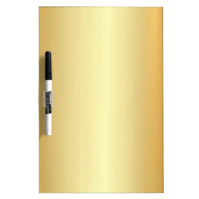 Trendy Elegant Modern Faux Gold Glamour Template Dry Erase Board (Front)