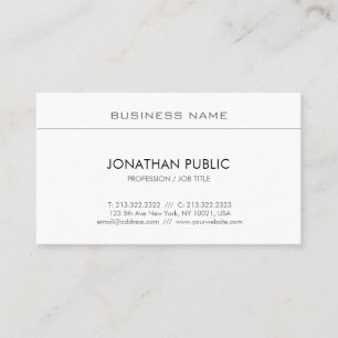 Trendy Elegant Modern Minimalist Design Business Card