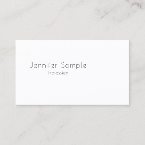 Trendy Elegant Modern Minimalist Template Custom  Business Card