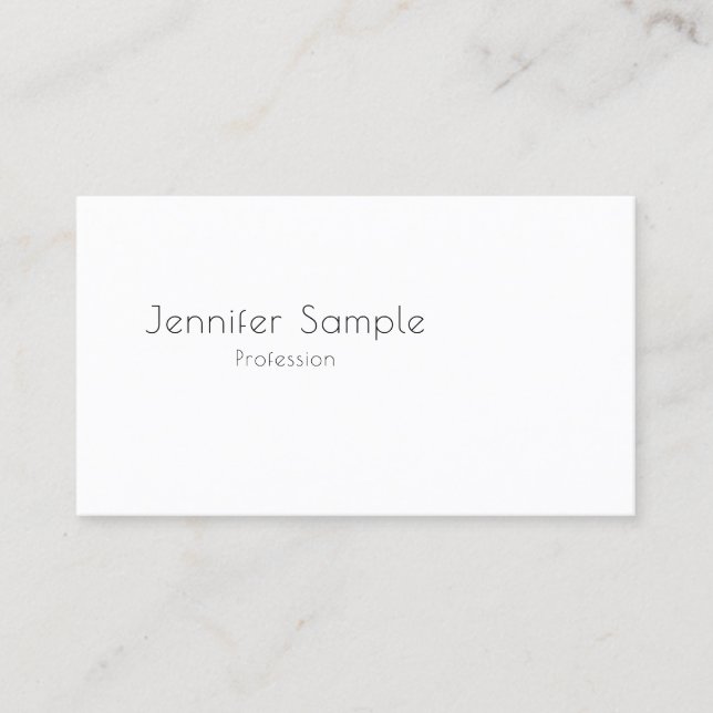 Trendy Elegant Modern Minimalist Template Custom  Business Card (Front)