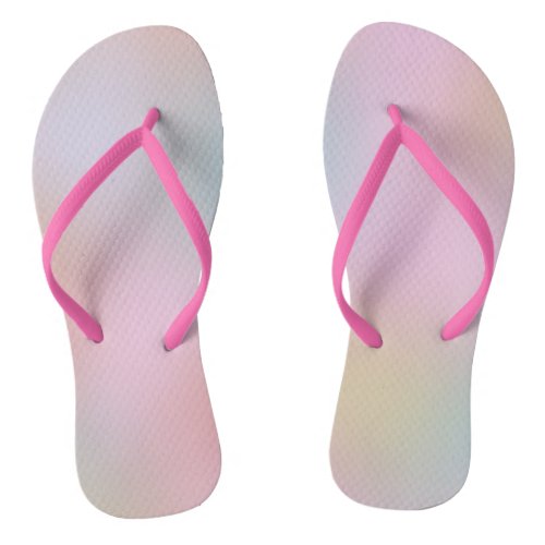 Trendy Elegant Modern Pastel Colors Template Flip Flops