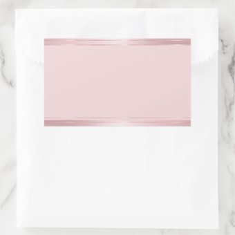 Trendy Elegant Modern Rose Gold Blank Template Rectangular Sticker | Zazzle