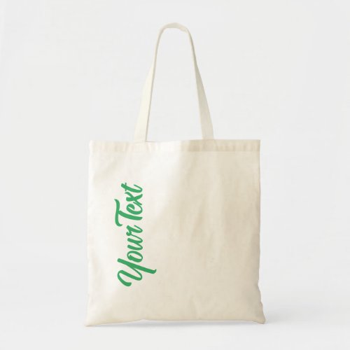 Trendy Elegant Modern Sea Green Handwriting Text  Tote Bag