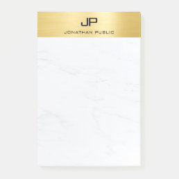 Trendy Elegant Modern Simple Design Gold Marble Post-it Notes