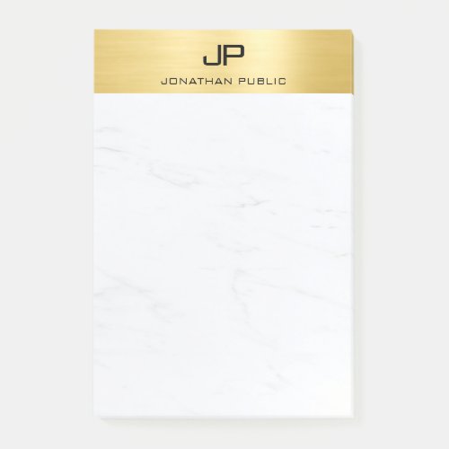 Trendy Elegant Modern Simple Design Gold Marble Post_it Notes