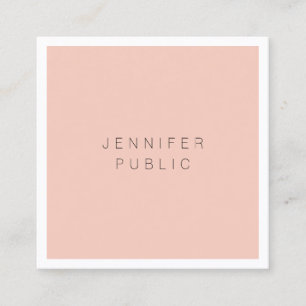 Trendy Elegant Modern Simple Professional Template Square Business Card