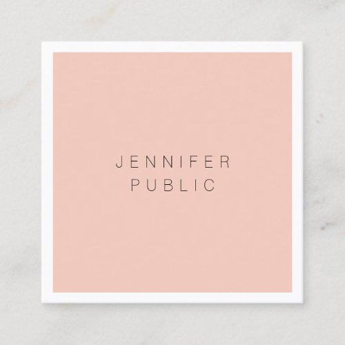 Trendy Elegant Modern Simple Professional Template Square Business Card
