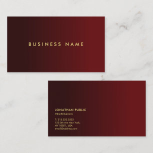 Trendy Elegant Modern Simple Template Gold Text Business Card