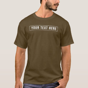 Trendy Elegant Modern Template Men's Brown T-Shirt
