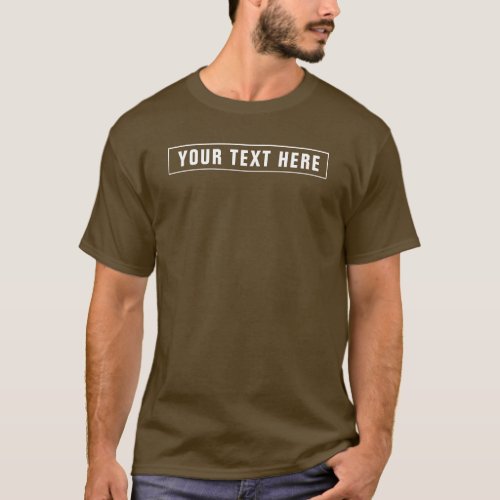 Trendy Elegant Modern Template Mens Brown T_Shirt