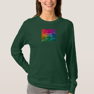 Trendy Elegant Modern Template Womens Forest Green T-Shirt