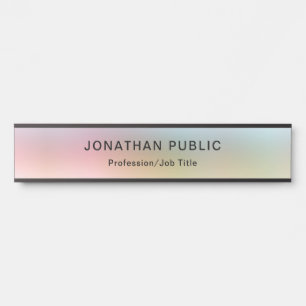 Trendy Elegant Modern Template Yellow Green Red Door Sign