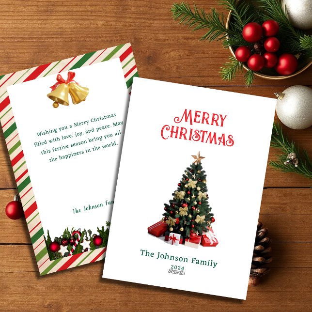 Trendy Elegant Non photo Merry Christmas  Holiday Card (Creator Uploaded)