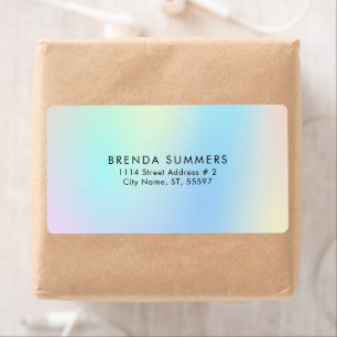 Trendy Elegant pastel colors iridescent background Label