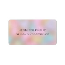 Trendy Elegant Pastel Colors Modern Template Label