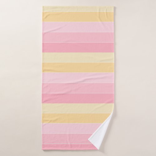 Trendy Elegant Pink Purple Yellow White Colors Bath Towel