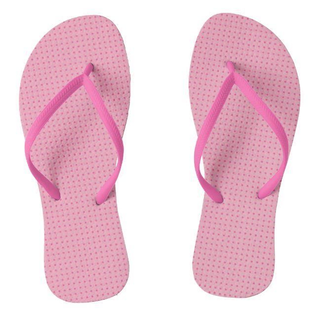 Trendy Elegant Pink Red Color Modern Template Flip Flops (Footbed)