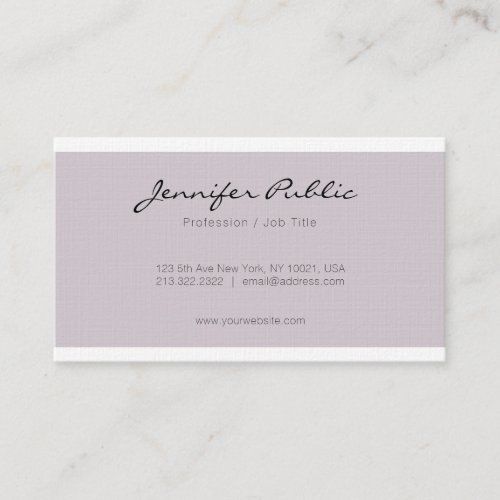 Trendy Elegant Professional Minimalist Plain Luxe Business Card