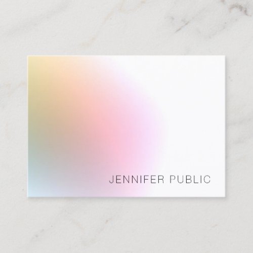 Trendy Elegant Professional Modern Colorful Business Card