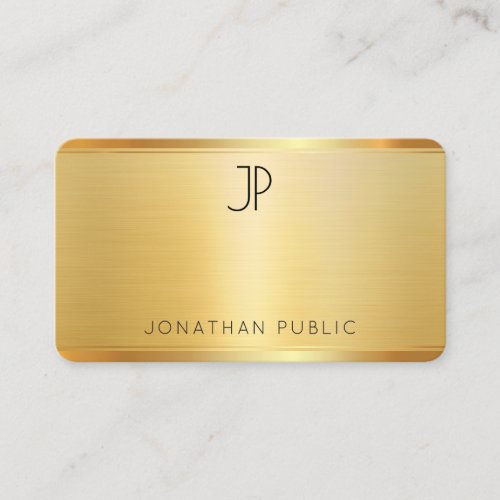 Trendy Elegant Professional Template Faux Gold Business Card