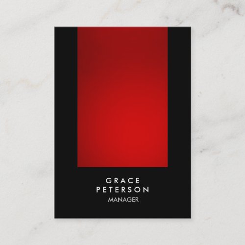 Trendy Elegant Red Stripe Black Professional Business Card