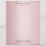 Trendy Elegant Rose Gold Modern Simple Template Letterhead<br><div class="desc">Trendy Elegant Rose Gold Modern Simple Template Professional Letterhead.</div>