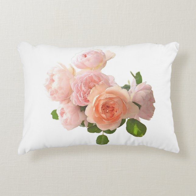 Trendy Elegant Roses Design Modern Template Accent Pillow (Front)
