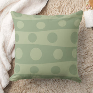 Trendy Elegant Sage Green Art Throw Pillow