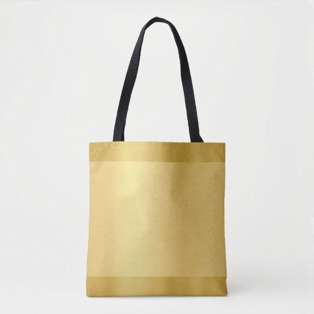 Trendy Elegant Shiny Gold Modern Template Golden Tote Bag (Front)