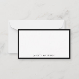Trendy Elegant Simple Black White Template Flat