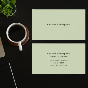 Trendy Elegant Simple Minimal Social Media Business Card